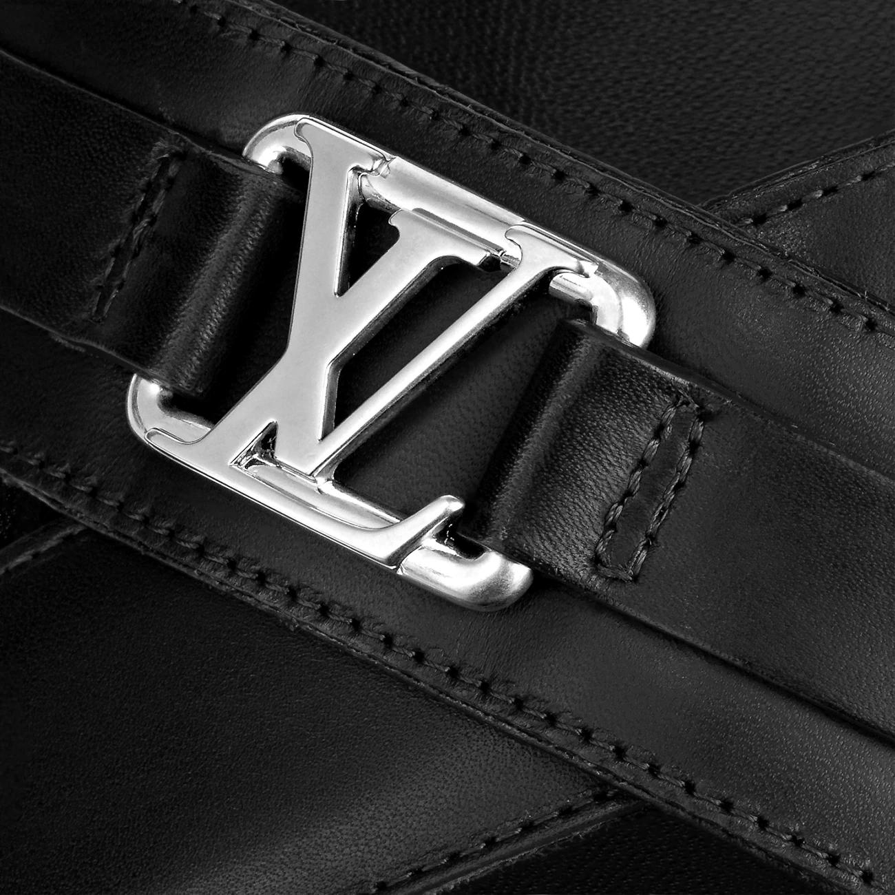 Dép Louis Vuitton Mirabeau Mule Nam Đen